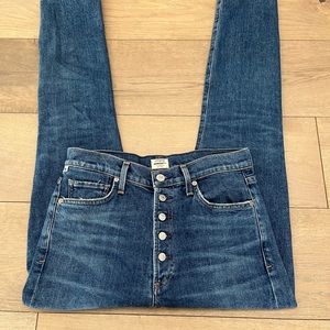 Citizen of Humanity Olivia high rise ankle grazing medium wash jeans